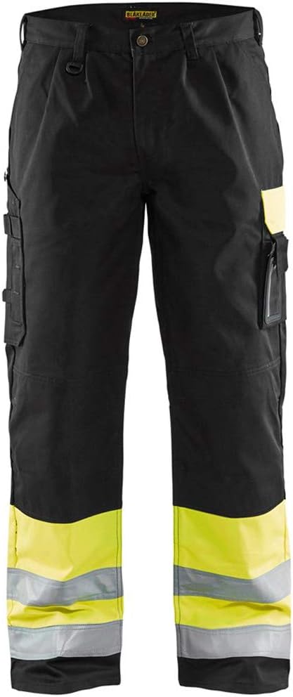 Blakläder Arbeitshose Bundhose Warnschutz 1584, Farbe:orange/marineblau;Grösse:58