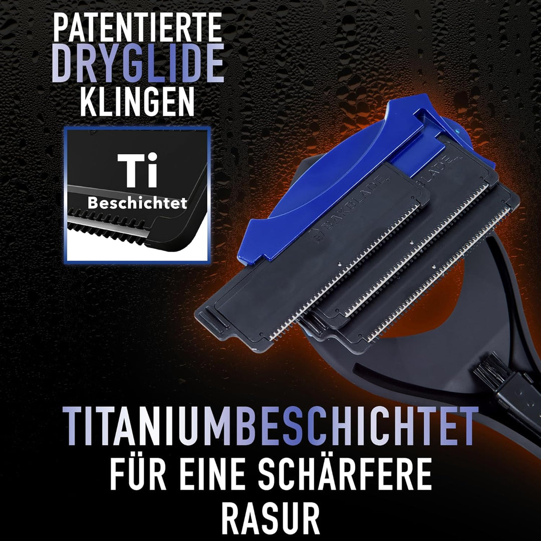 BakBlade 3.0 Stealth Back Shaver All-in-1-Pflegeset – 23-Zoll-Griff – Inklusive Lotion-Applikator un