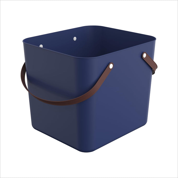 Rotho Albula Einkaufskorb, Kunststoff (PP recycelt), blau, 40l, (39,8 x 35,5 x 34 cm)