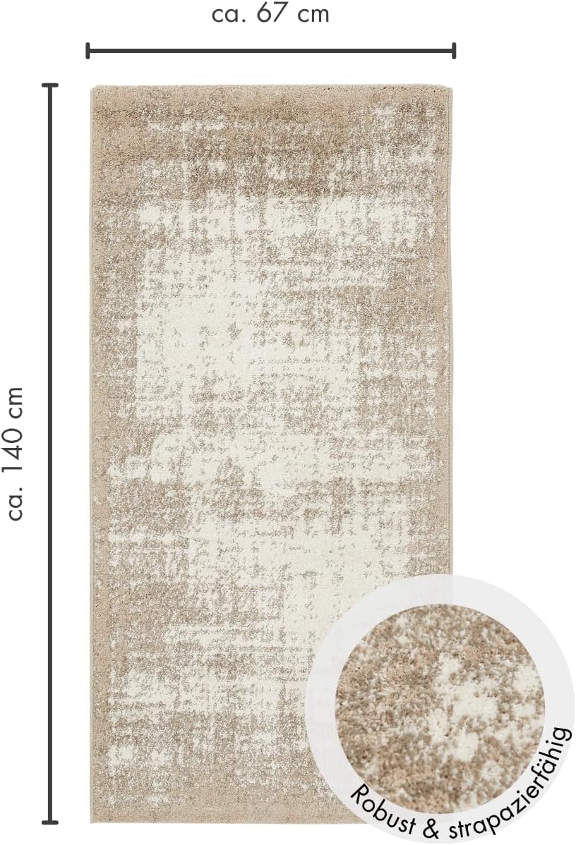 andiamo Webteppich moderner stilvoller Kurzflor Teppich robust und pflegeleicht aus 100% Polypropyle