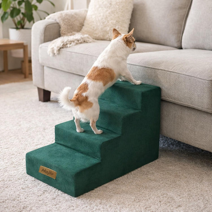 Sofatreppe für Hunde und Katzen – Hundetreppe für Bett & Sofa – 3- oder 4-stufig, rutschfest & wasch
