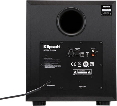 Klipsch R-10 SW Subwoofer, Farbe: schwarz R-10 SW Single, R-10 SW Single