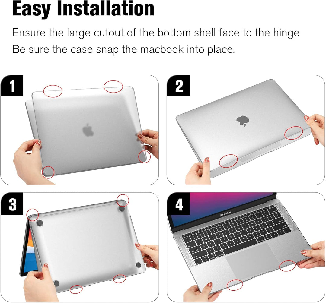 Fintie Hülle kompatibel mit MacBook Air 13 (2018-2020 Version) A2337(M1)/A2179/A1932, Ultradünne Har