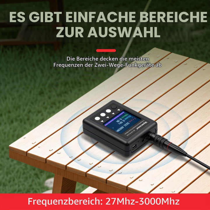 Gam3Gear Surecom SF401 Plus 27Mhz-3000Mhz tragbares Funk-Frequenzzähler-Messgerät mit CTCCSS DCS-Dec