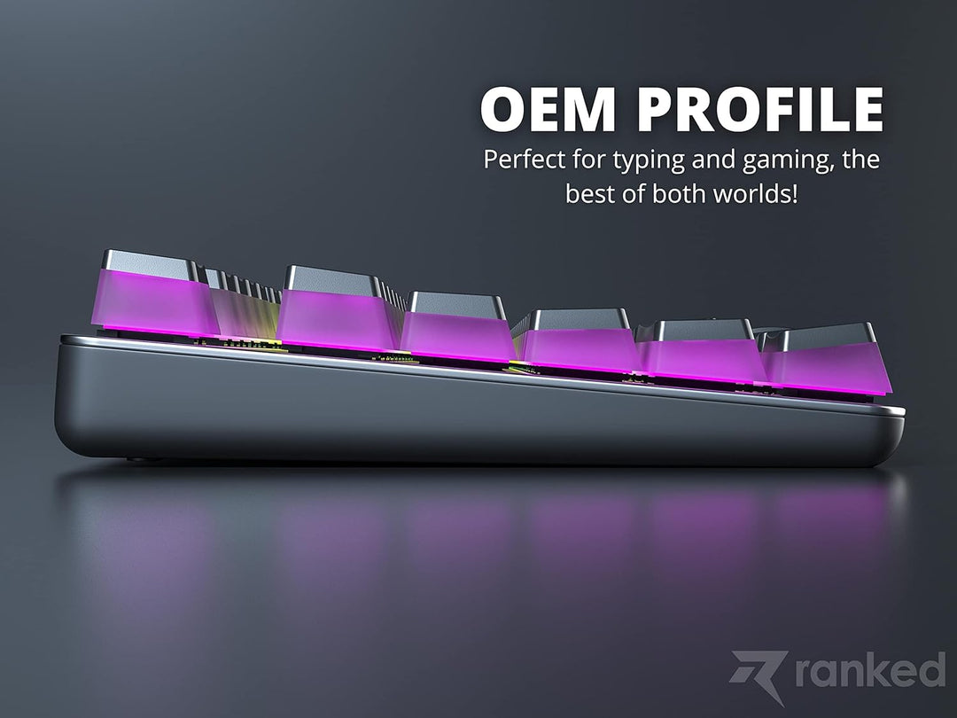 Ranked Pudding v2 PBT-Tastenkappen | 145 Double Shot Transluzent ANSI US- und ISO-Layout | OEM-Profi