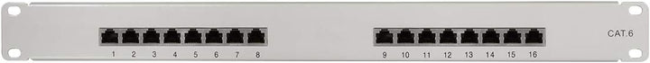 LogiLink Professional EconLine Cat.6 (250 MHz) Patchpanel - Verteilerfeld, 19", STP (geschirmt) 16-P