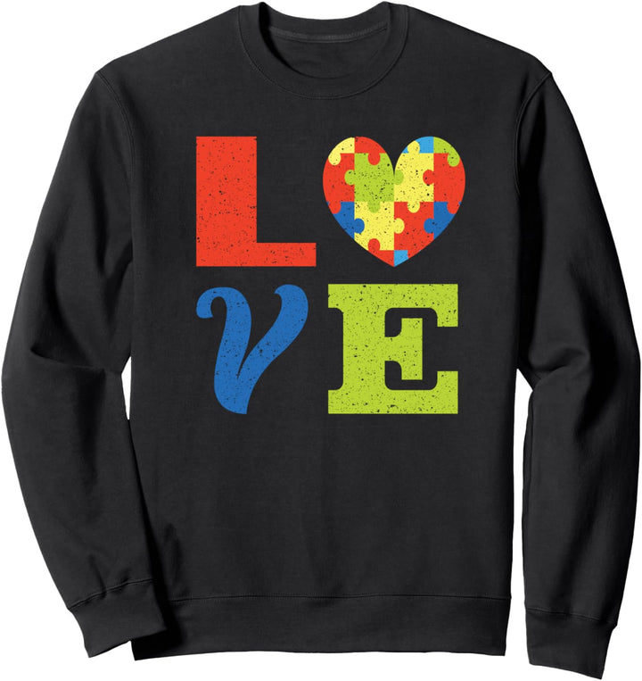 Autismus-Bewusstsein Geschenk niedlich Vintage Liebe ASD od Sweatshirt