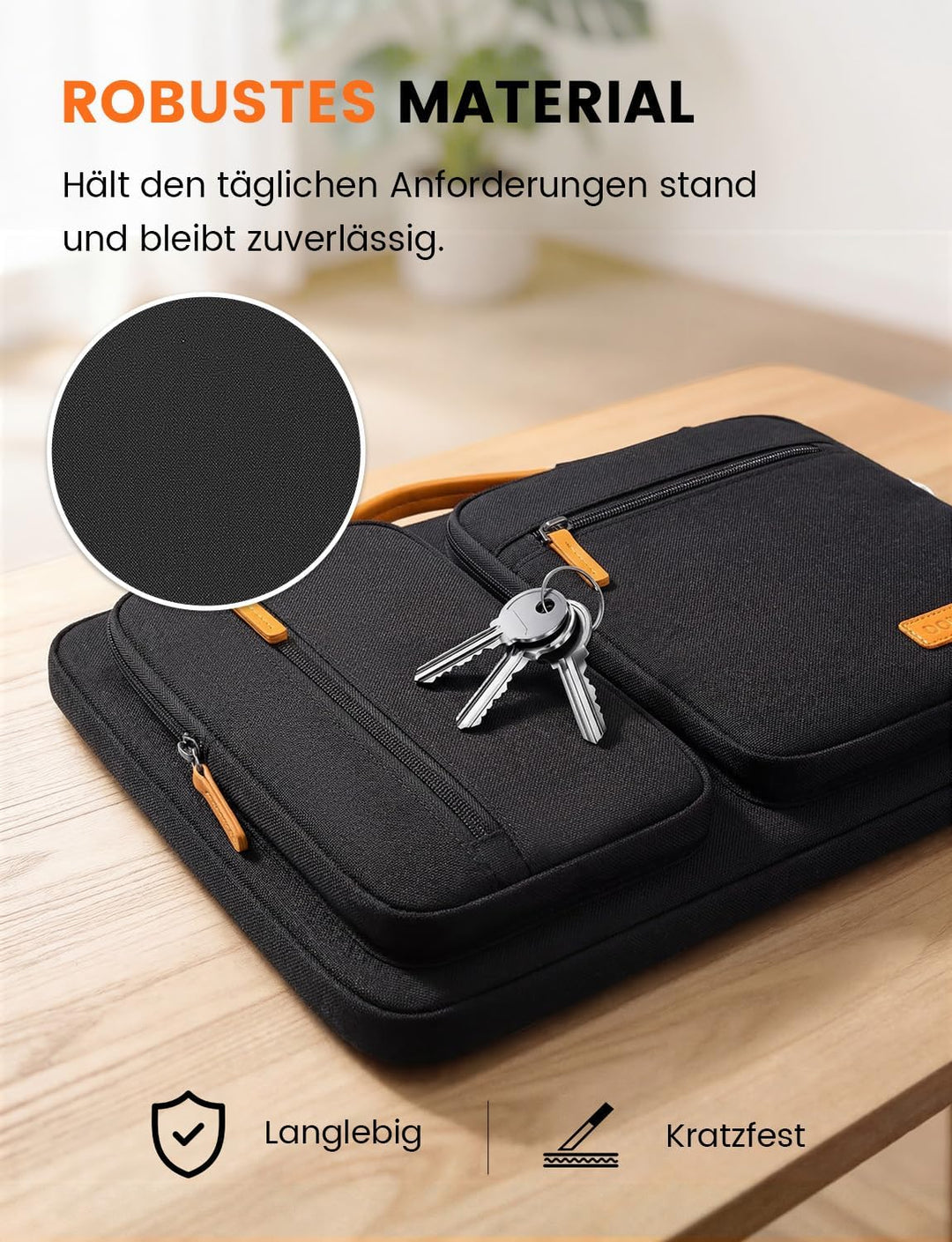 DOMISO 17,3 zoll Laptop Tasche Herren Laptoptasche Business Laptop-taschen Laptophülle Notebooktasch