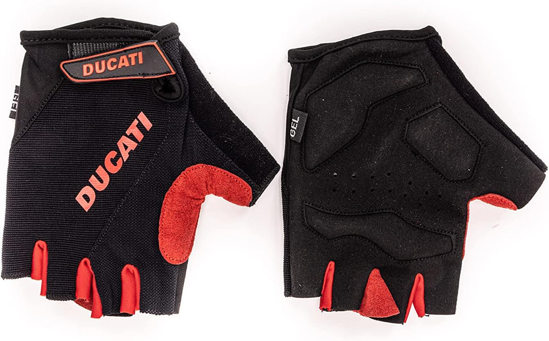 DUCATI, Handschuhe Elektroroller, Gel, Halbfinger, Einheitsgrösse, Schwarz, Zubehör für Fahrrad, Uni