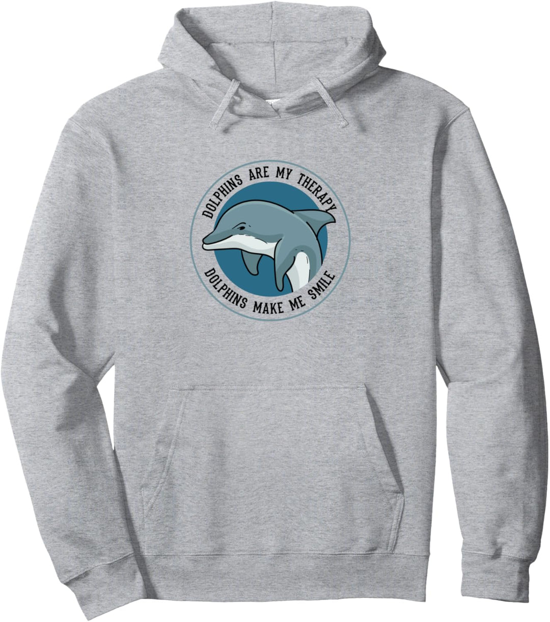 Delphine als Therapie Niedliche Meerestiere Wildtiere Natur Pullover Hoodie