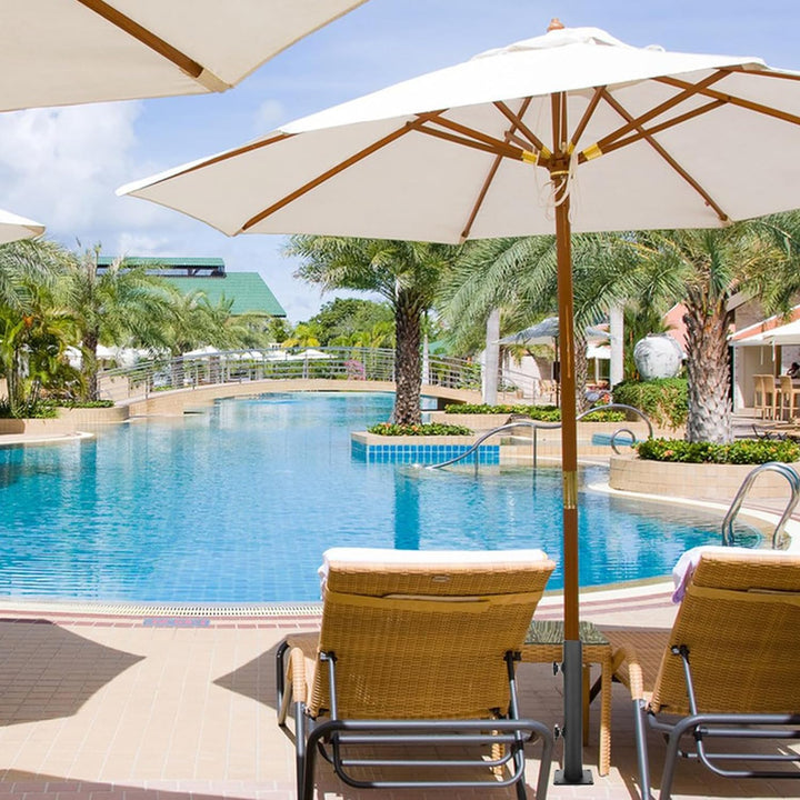 VANROUG Robuster quadratischer Sonnenschirmständer Sonnenschirmfuss aus Stahl mit verstellbarem Knau