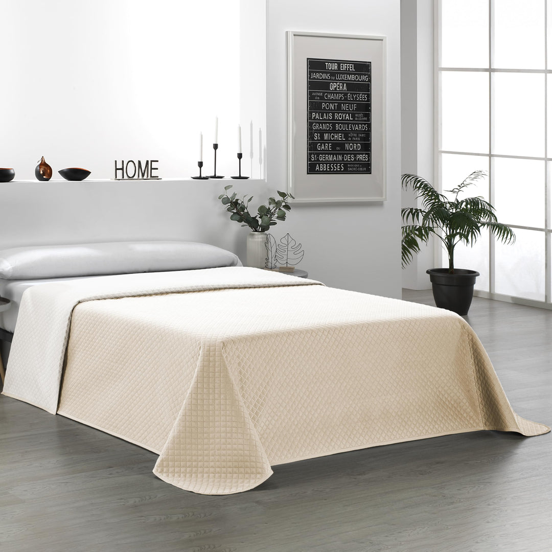 Martina Home Wendbare Tagesdecke, Beige Leinen, Bett 90 cm Bett 90 cm Beige Leinen, Bett 90 cm Beige