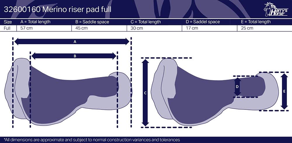 Harry's Horse Riser pad Merino Full, Farbe:Cream creme, creme