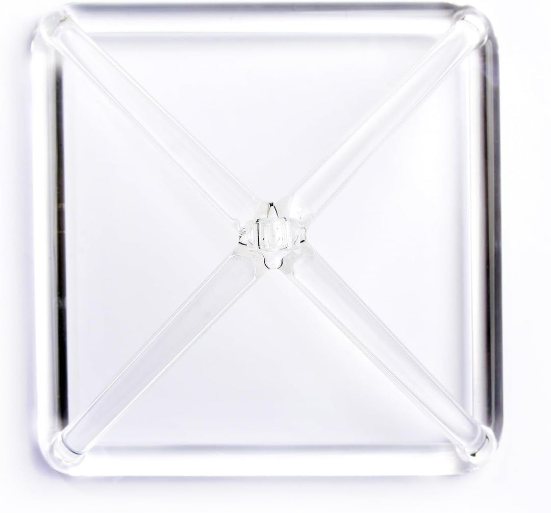 Hye-eun Clear Crystal Singing Pyramid,10-Zoll Transparent Kristall Klangpyramide aus klarem Quarz mi