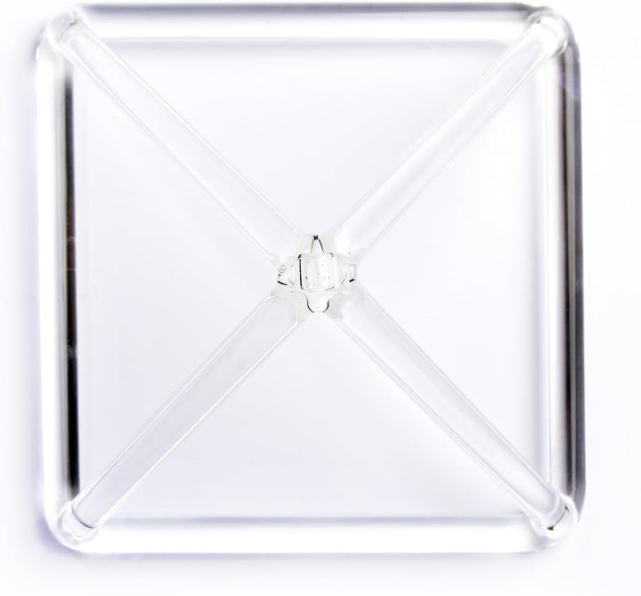 Hye-eun Clear Crystal Singing Pyramid,10-Zoll Transparent Kristall Klangpyramide aus klarem Quarz mi