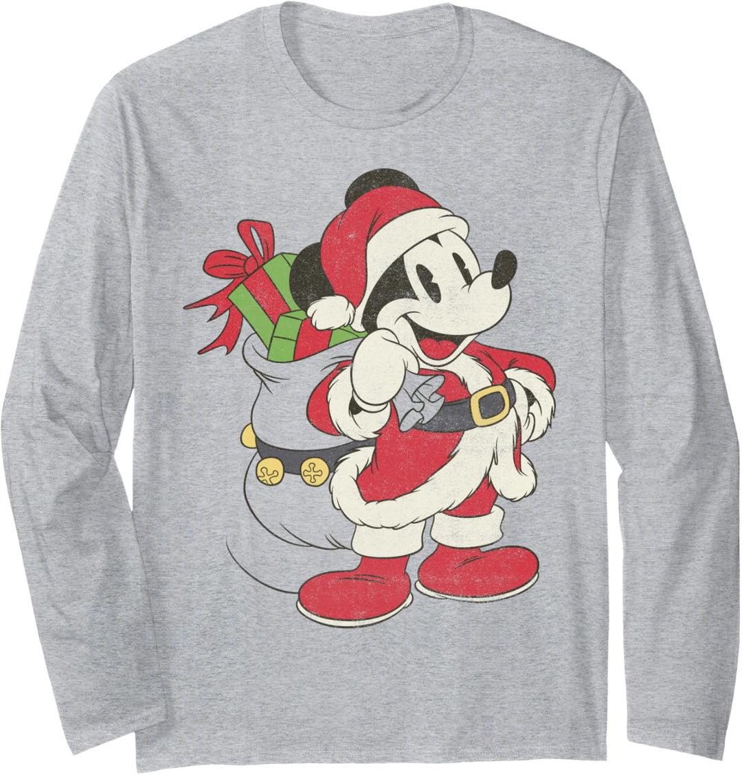 Disney Mickey And Friends Weihnachten Santa Claus Mickey Langarmshirt