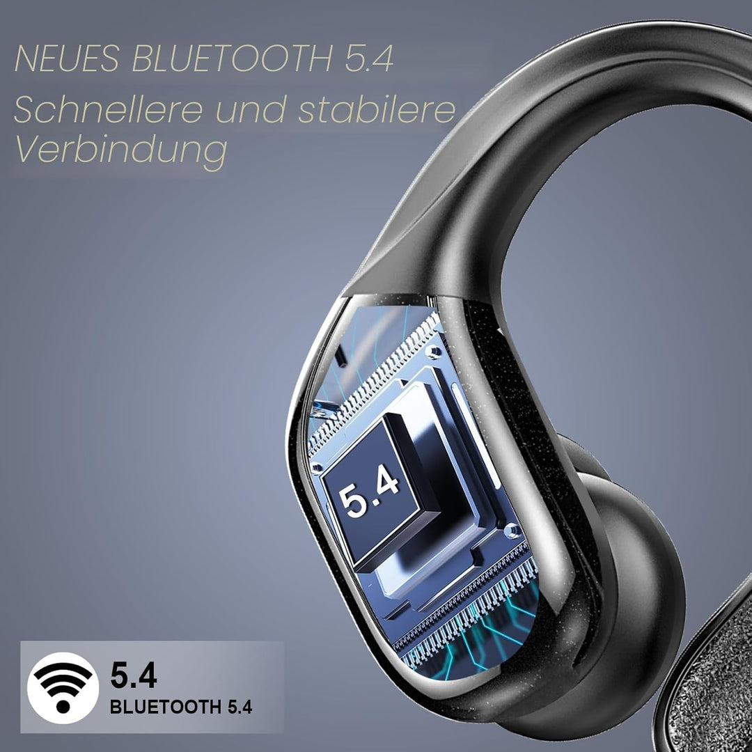 Bluetooth Kopfhörer Sport, 75Std Kopfhörer Kabellos Bluetooth 5.4, HiFi Stereo Tiefer Bass Wireless