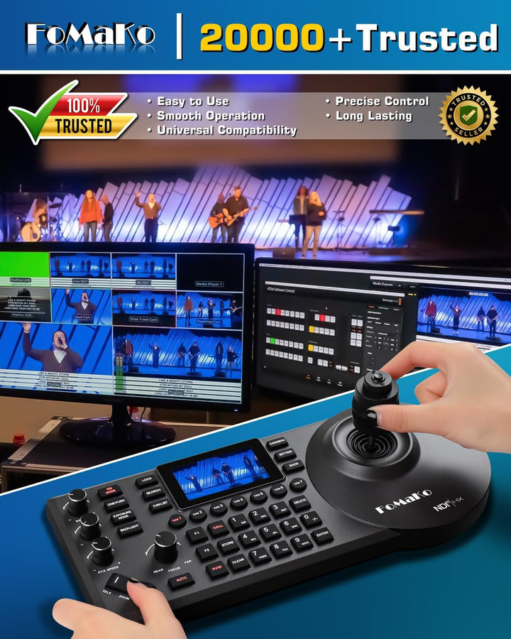 FoMaKo KC608 Pro IP LAN Streaming Kamera PTZ Controller PoE RS232 RS485, 3D PTZ Kamera Keyboard Cont