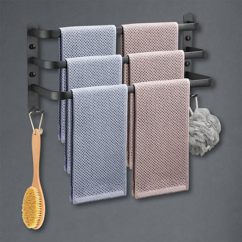 HONPHIER Handtuchhalter Bad 3 Tier Handtuchstange Badezimmer Aluminium Wand-handtuchhalter Handtuchh