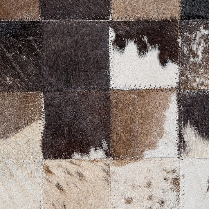 Wohnzimmer Teppich Modern Braun Beige Leder 160 x 230 cm Okculu