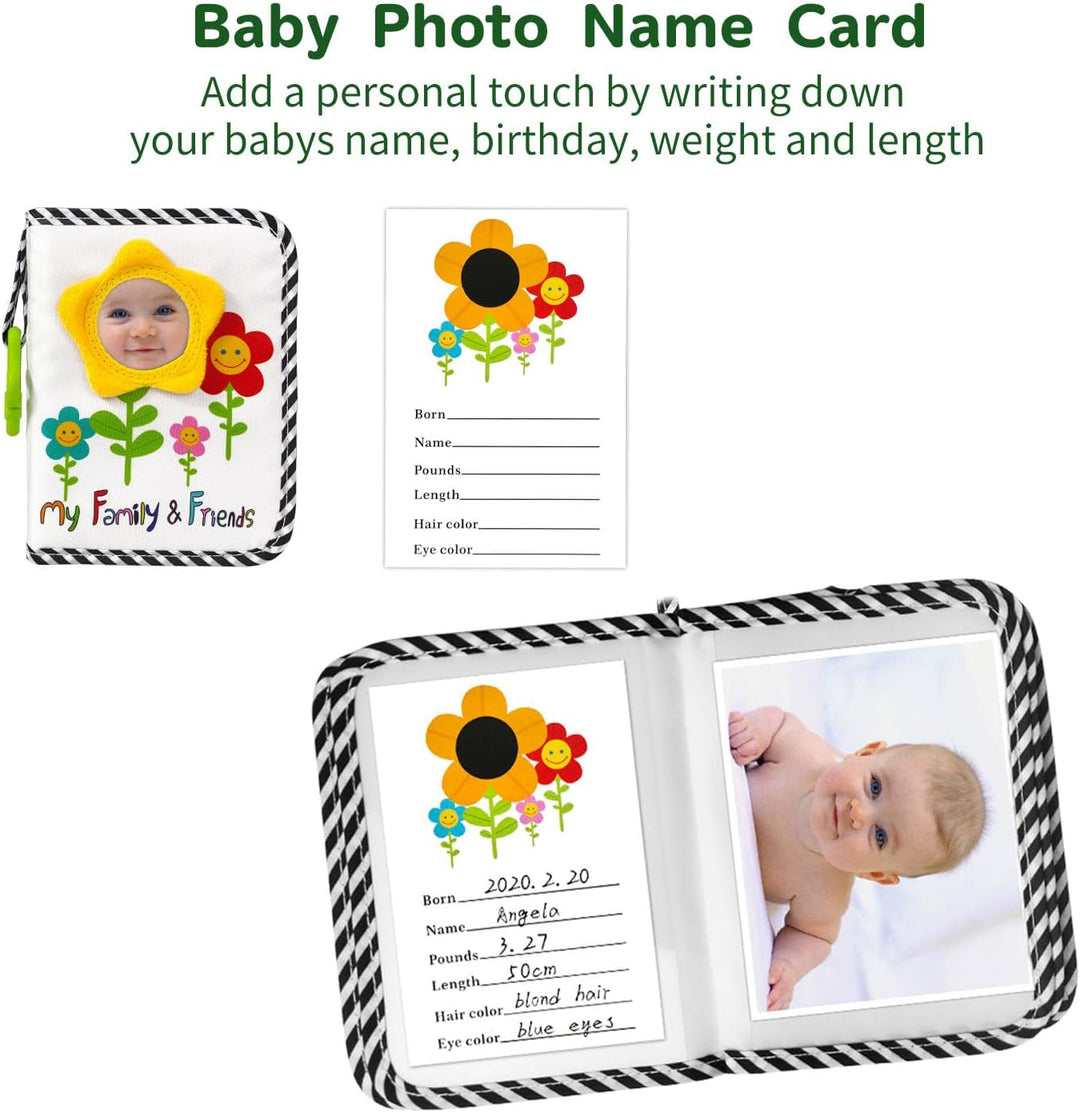 Boczif Baby-Fotoalbum, Baby-Memory-Buch für 18 Bilder, weiches Fotobuch aus Stoff mit Baby-Versicher