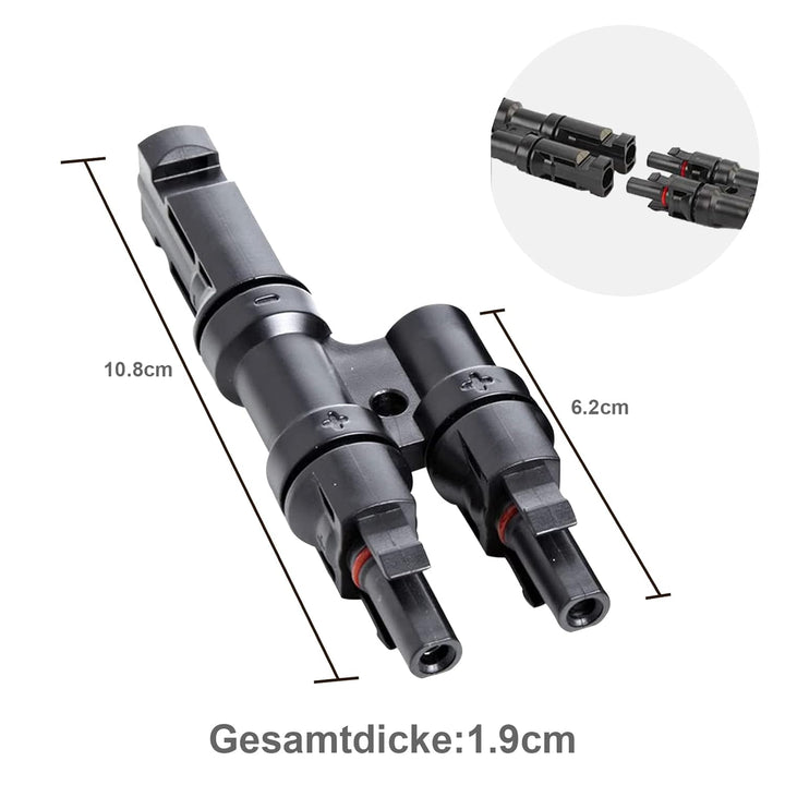 Y Stecker Männlich/Weiblich, Solar Photovoltaik Steckverbinder, T-Typ Solarstecker, Solarpanel Kabel