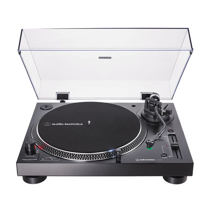Audio-Technica AT-LP120XUSB-BK Plattenspieler mit Direktantrieb (Analog & USB), vollständig manuell,