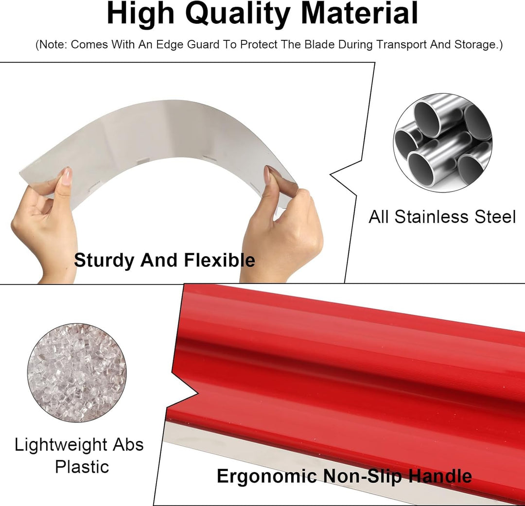 40CM Flächenspachtel, Flächenspachtel Profi Rostfrei Edelstahl Flexible Skimming Blades, Edelstahlkl