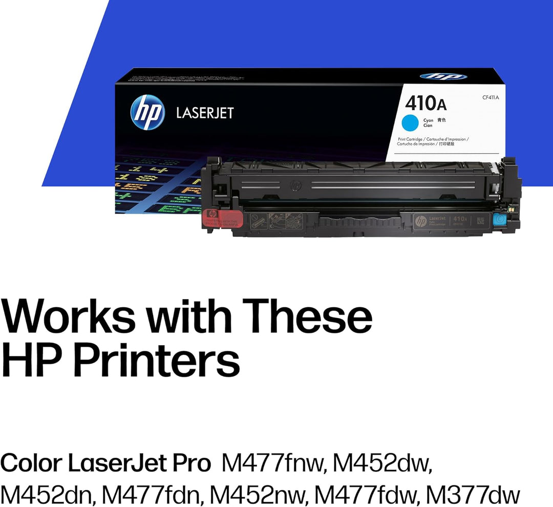 HP 410A (CF411A) Blau Original Toner fürHP Color Laserjet Pro M452, HP Color Laserjet Pro M477 Cyan