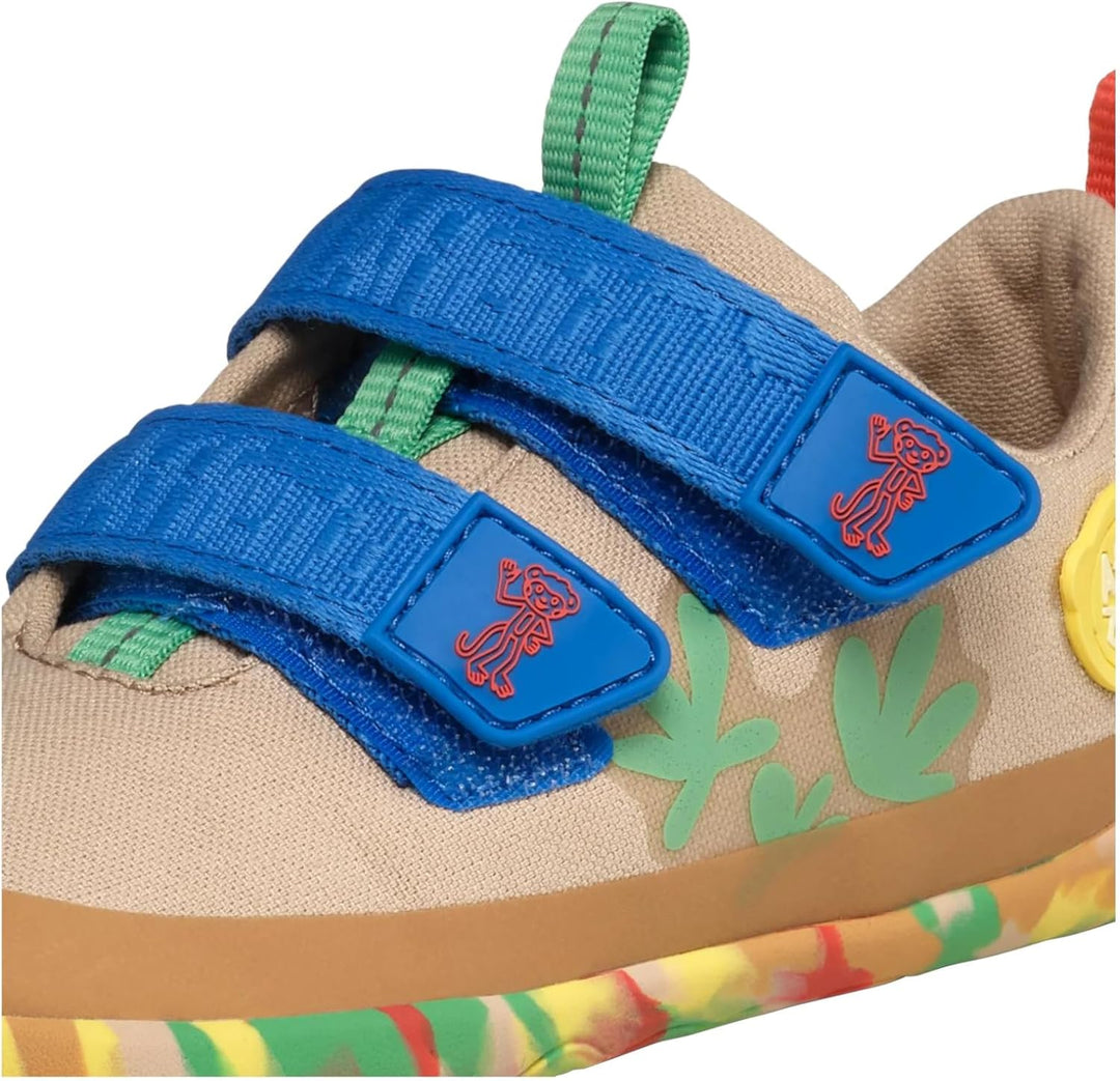 Affenzahn Halbschuh Baumwolle Lucky Klettverschluss Vegan rutschfest Flexibel für den Sommer in Grös