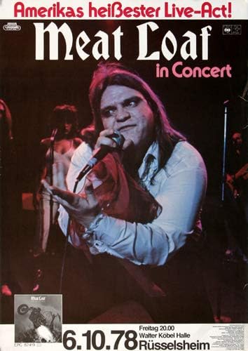 Meat Loaf - Bat Out of Hell, Rüsselsheim 1978 » Konzertplakat/Premium Poster | Live Konzert Veransta