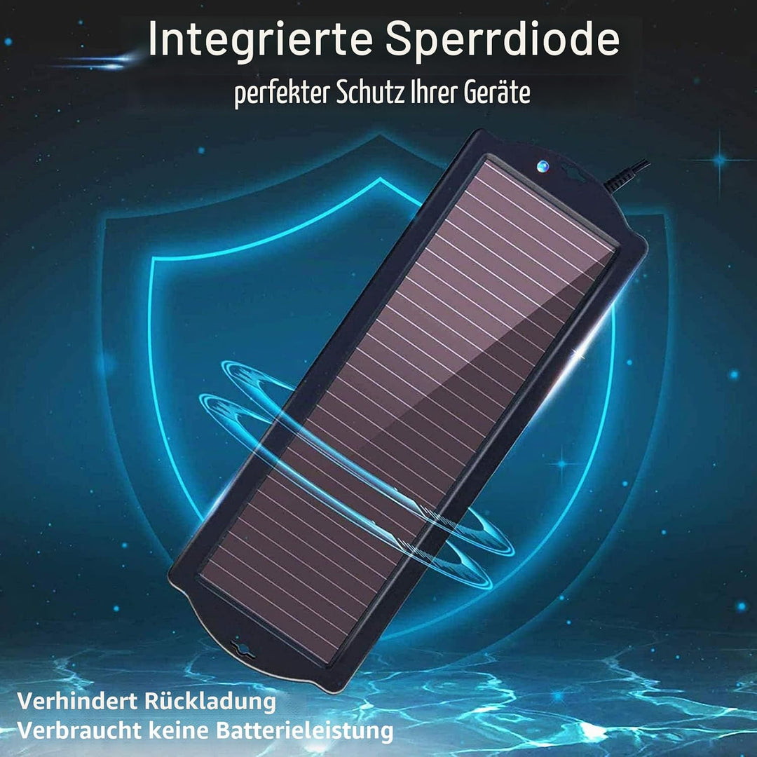 Solar-Ladegerät-Auto-Ladegerät-Bundle,12V 2,5W wasserdichtes tragbares amorphes Solarpanel mit Zigar