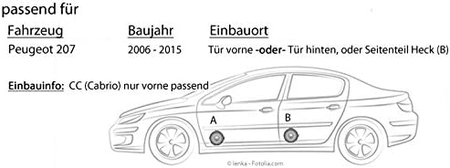 Lautsprecher Boxen Kenwood KFC-S1756-16,5cm Koax Auto Einbauzubehör - Einbauset passend für Peugeot
