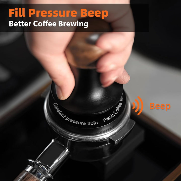 MHW-3BOMBER Kaffee Tamper 54 mm 2.0, Konstanter Druck Tamper mit Sound Feedback, Eingebaute 3 federb