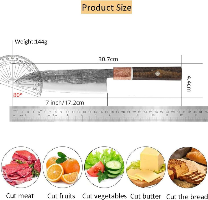 Professionelles japanisches Kochmesser, Küche High Carbon Ultra Sharp Chefs Messer mit ergonomischem