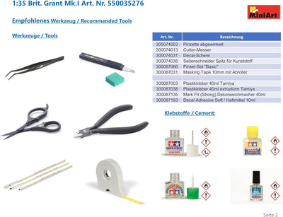 Mini Art MIN35276 MiniArt 35276 1:35 Brit. Grant Mk.I-originalgetreue Nachbildung, Modellbau, Plasti