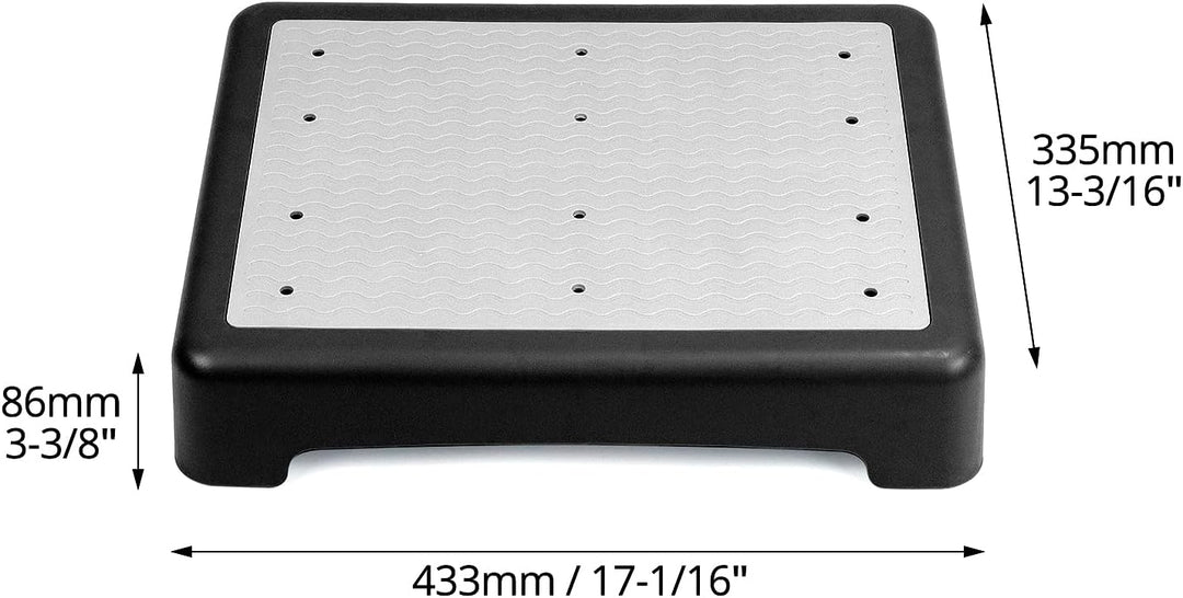 QWORK® rutschfest Halbstufe 9cm - Tragbare Steighilfe & Einstiegshilfe Tritthocker bis 220 kg Belast