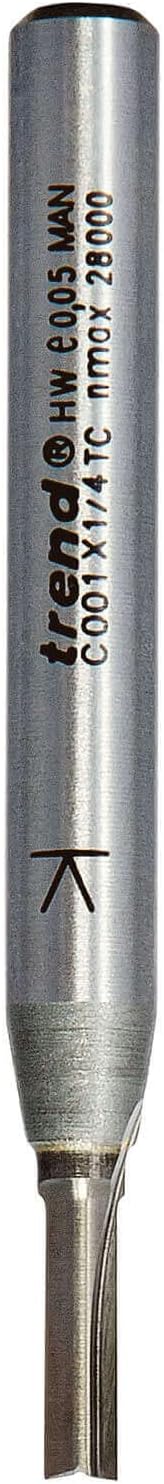 Trend C001 X 1/4 Wolframkarbid Zwei Flöte 3,2 mm 3.2 x 9.5mm, 3.2 x 9.5mm