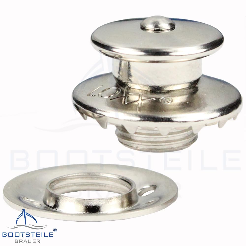 25 Stück LOXX® Oberteil Knopf mit grosser Griffkappe, Standardscheibe für Material bis 2,5 mm - Mess
