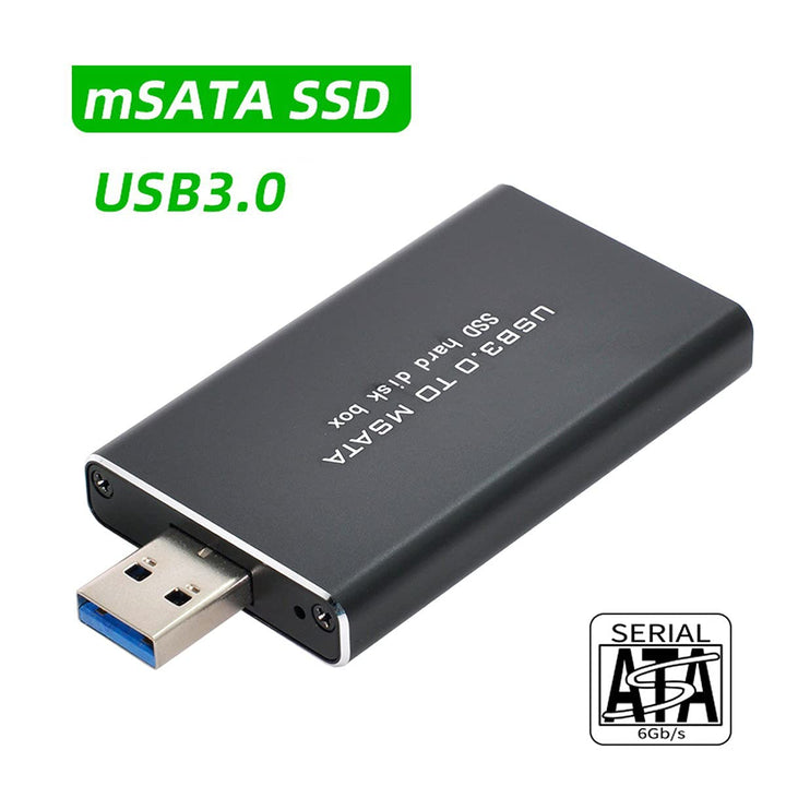 Cablecc Mini-PCI-E mSATA auf USB 3.0 Externe SSD PCBA-Konverter/Adapterkarte mit Gehäuse MSATA TO US