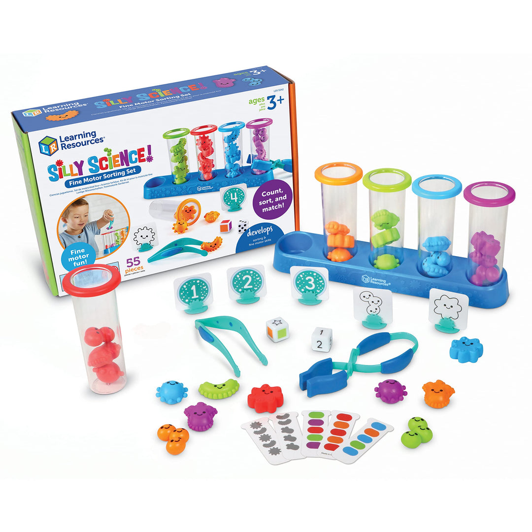 Learning Resources Lustige Wissenschaften – Feinmotorik Lernspiel ab 3 Jahren, Mint-Spielzeug für Ki