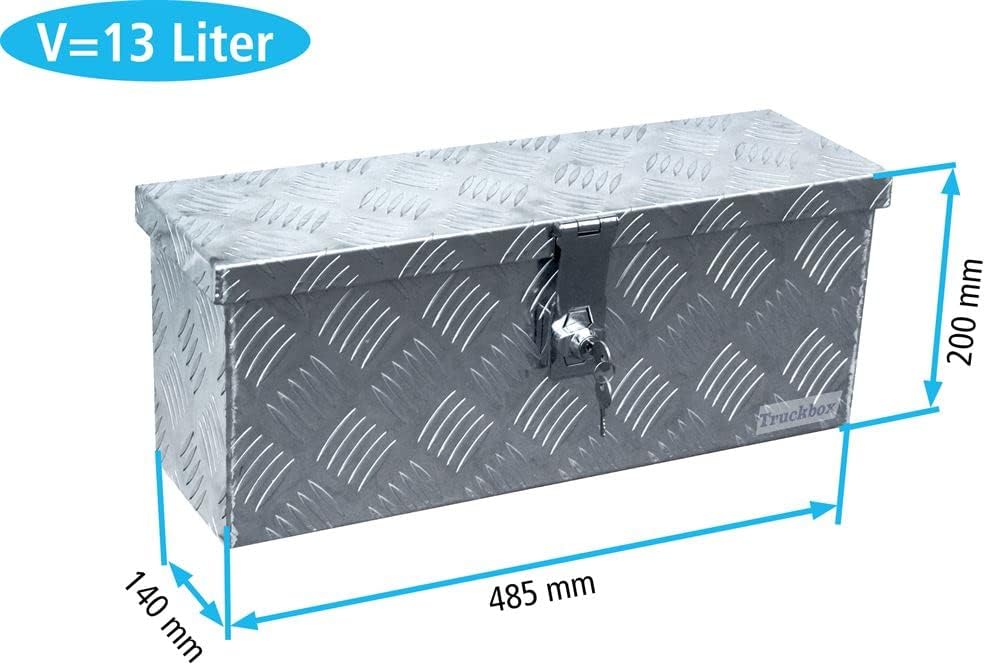 Truckbox D015 inkl. MON4002 Edelstahlhaus Werkzeugkasten, Deichselbox, Transportbox, Alubox, Alukoff