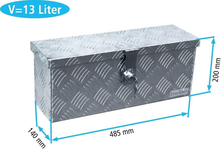Truckbox D015 inkl. MON4002 Edelstahlhaus Werkzeugkasten, Deichselbox, Transportbox, Alubox, Alukoff