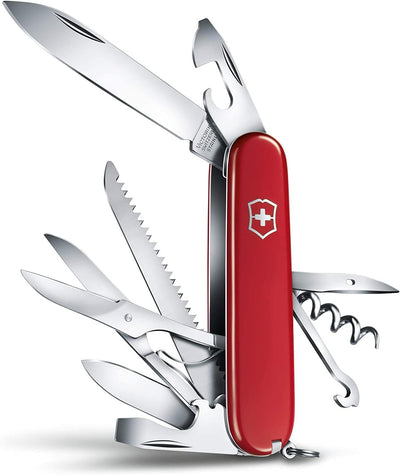 2-tlg. Victorinox Starter-Set - Taschenmesser Huntsman Rot mit Dual-Messerschärfer 2-tlg. Starter-Se