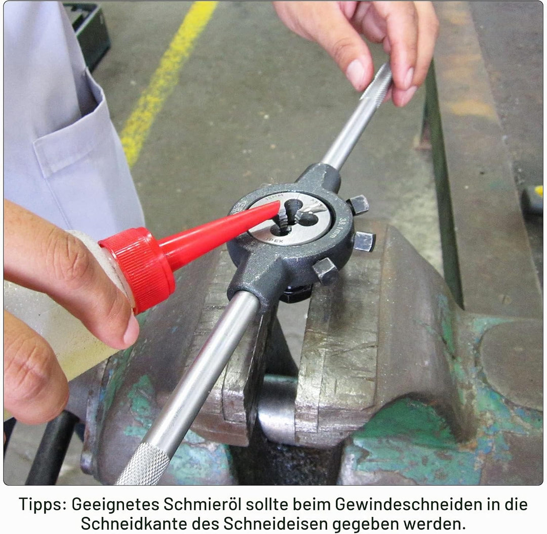 sourcing map Runde Schneideisen M12x1, Metrisches Schneidfestes Gewindeschneidkluppe, Legierter Werk