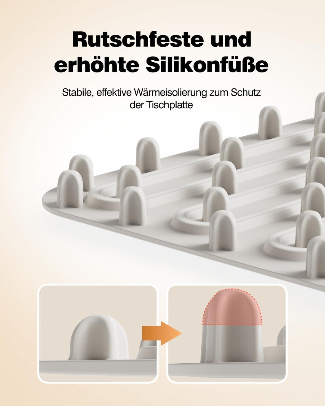 Warmhalteplatte für Speisen, Speisenwärmer aus Nano-Silikonmaterial Ganzflächige Erwärmung, Tragbare