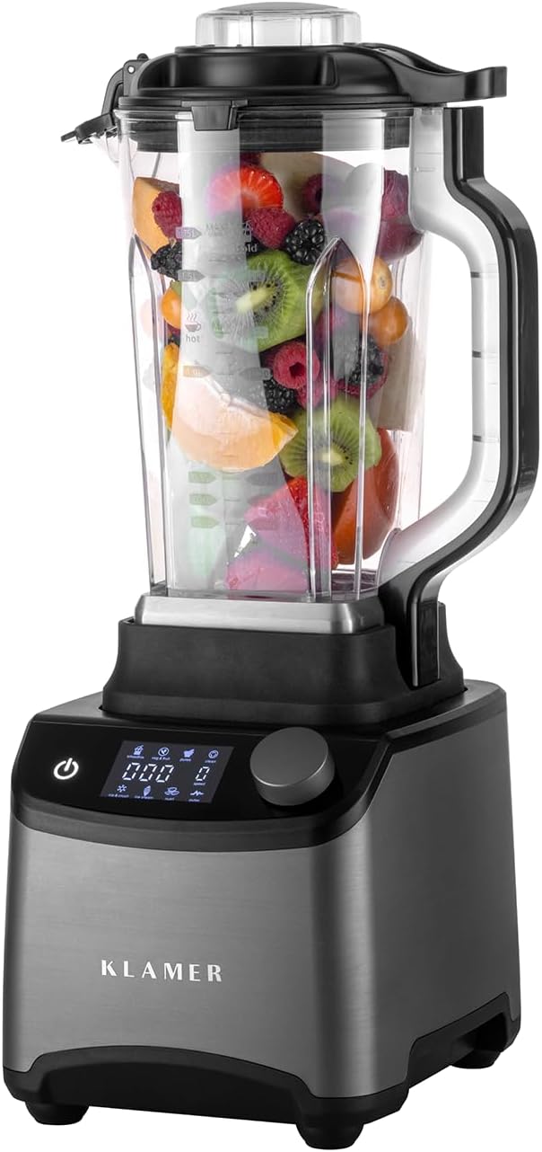 KLAMER Hochleistungsmixer, 1,75L Standmixer, kraftvolle 1800W, Smoothie Maker mit 28000 U/Min, 9 Pro