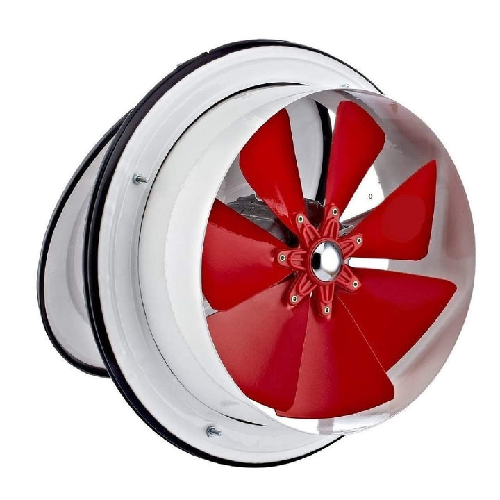 Uzman-Versand 160mm Wandventilator mit Klappe Fenstergebläse Fenster Tür Decke Lüfter Wandlüfter mit