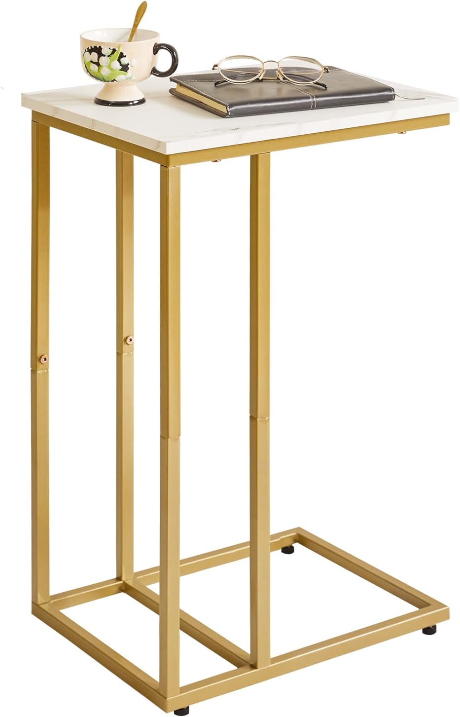 Aibiju C-Form Beistelltisch, Betttisch Laptoptisch, Beistelltisch Sofa, Geeignet für Schlafzimmer, W