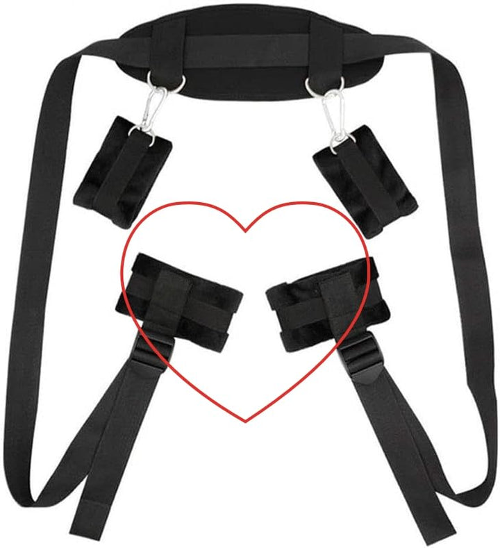 Schwarzer Nylon Verstellbarer Fitness-Yoga-GüRtel FüR Krafttraining Der HäNde Und Beine, Paargeschen